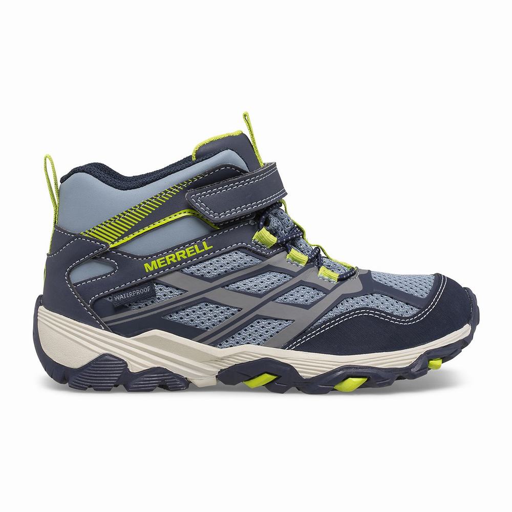 Tenis Merrell Precio Merrell Moab FST Mid A C Waterproof Boot Botas De Montana Para Ninos Azul Marino Azules